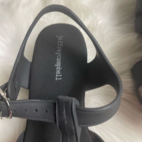 Jeffrey CAMPBELL Candied Black MattePlatform Sandals SZ 8 - Picture 11 of 11